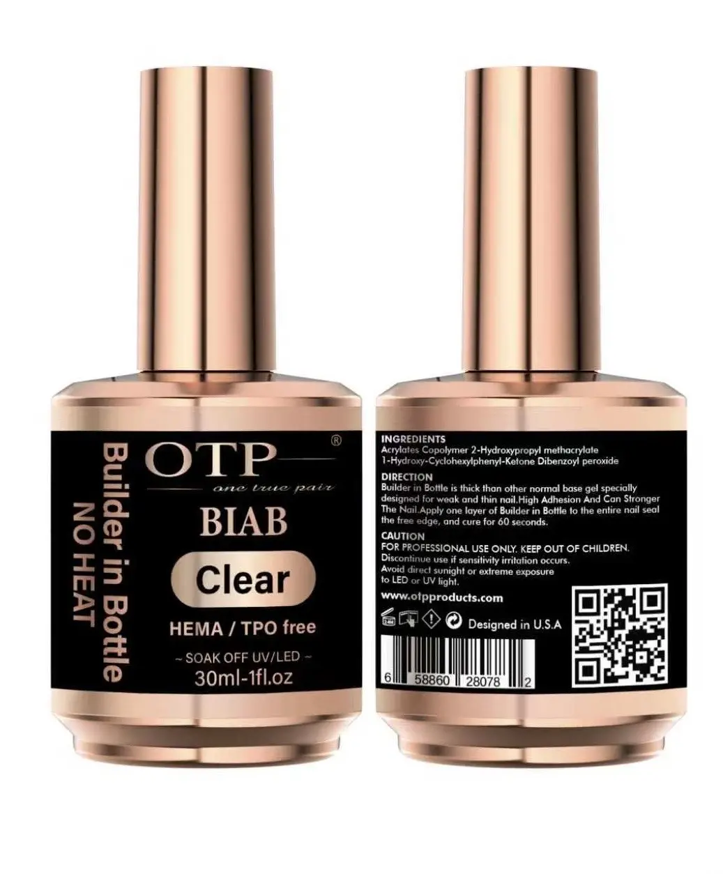 OTP Builder Gel in bottle 1 oz-BIAB hema/tpo free - CLEAR