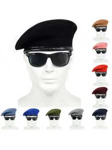Unisex Solid Color Beret Hat, Outdoor Adjustable Sun Protection Casual Cap, Spring & Fall Travel Beach Vacation Wear, Adjustable Protective Cap