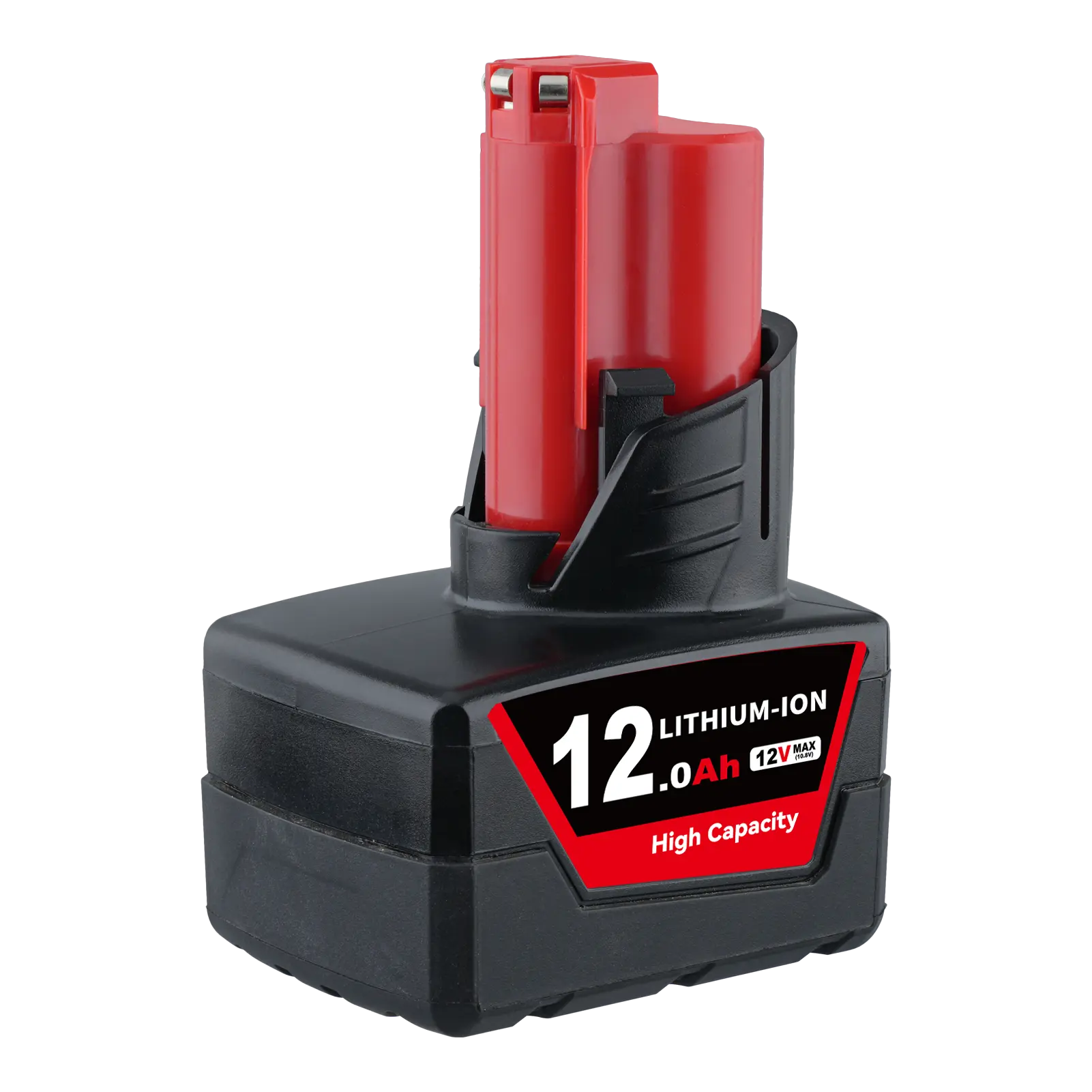 M12-9 12V 12Ah High-Density Cells Cordless Tools Battery for Milwaukee MWL1809 (Black-Red) - XC System Fit, 4x Long Runtime, High Capacity, Extreme Cold Performance, All-Weather Ready, Fade-Free Power, Compatible with Grease Guns, Cordless Tools Batteries