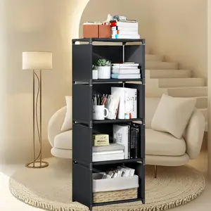 Simple Bookshelf Home Student Small Desk Organizer, Office Storage Rack, Dormitory Bedside Shelf, Bedroom Floor Standing Holder, Open Bookshelf