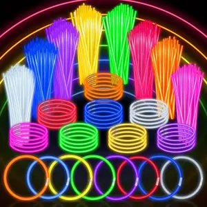 Neon  Glow Stick, 1 Set Colorful Light Up Bracelets & Necklaces, Party Favors Assortment for Birthdays, Weddings, Festivals, Party Activities Supplies