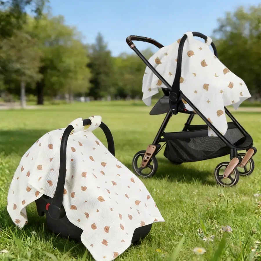 Baby Stroller Sunshade Cover, Baby Outdoor UV Protection Windproof Mosquito Net, Soft Breathable Design, Ergonomic for Newborn Infant Travel, Stroller Accessories