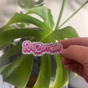 Rob Zombie Girly Pop Glitter Sticker