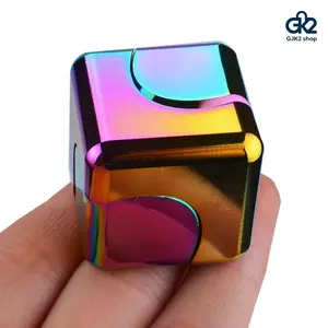 Colorful Metal Cube Fidget Spinner, Detachable Rotatable Finger Cube Toy, Stress Relief Decompression Gadget for Adults & Kids, Creative Gift