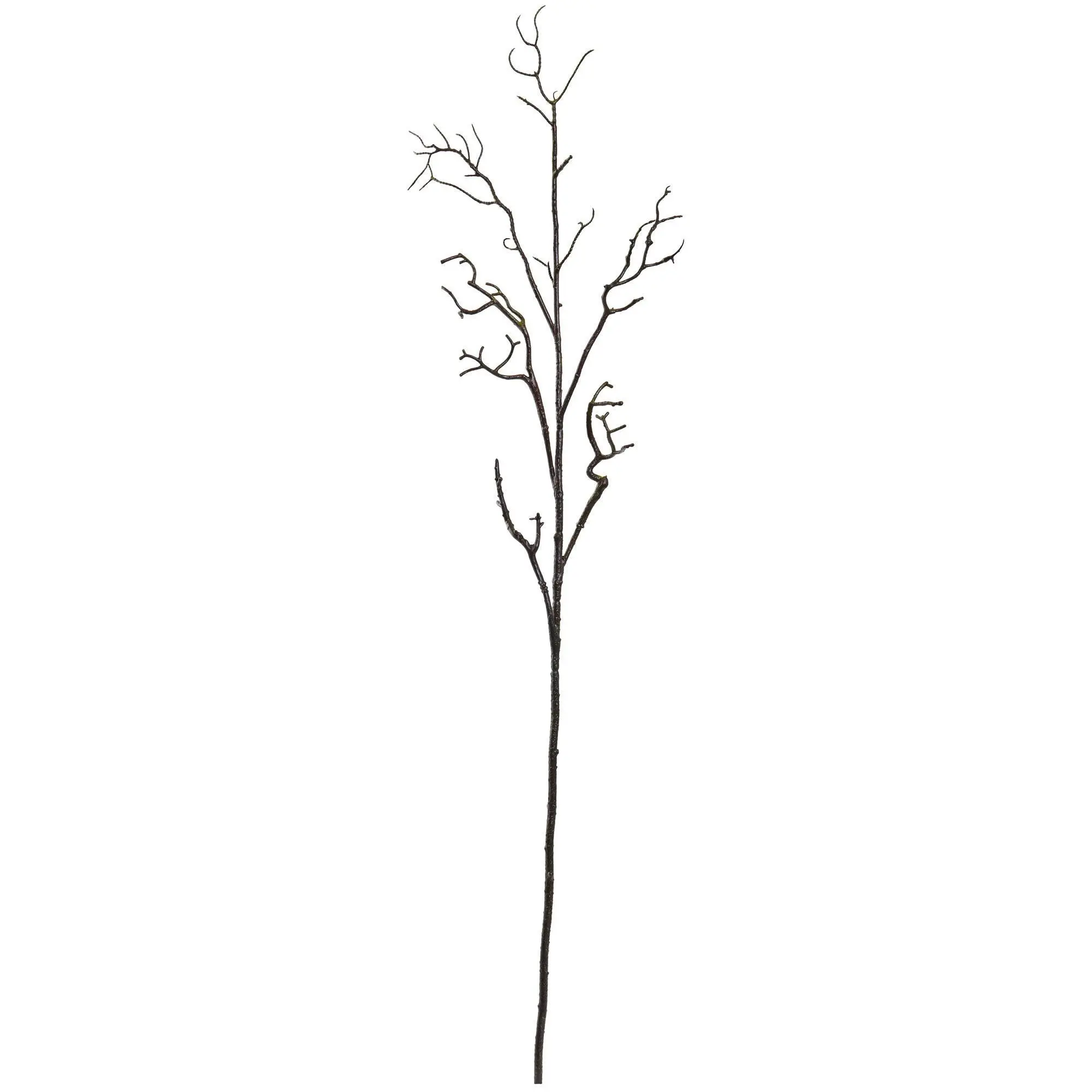 Decorative 6-Piece 46in Austere Look Dark Thin-Stem Tall Branch Deadwood Artificial Flower Set, Statement Home Decor Supply, Tall Branches