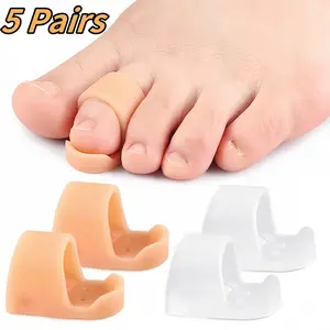 10pcs Toe Separators - 5 Pairs of TPE Hammer-Toe Straighteners, Ergonomic Design for Easy Wear and Comfortable Foot Support, Ideal for Toe Alignment & Overlapping Toes, Pedicure Care Tool (Hand Wash Only)