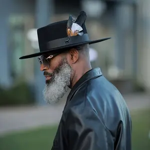 Vintage Wool Hat, Jazz Music Fashion Street Men'S Felt Hat Holiday Gift Christmas white  cowgirl  hat