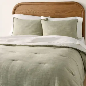 3pc King Reversible Comforter Set Green - Hearth & Hand with Magnolia