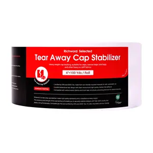 Tear Away Embroidery Machine Cap Stabilizer Backing Roll Package 3.2oz 4in*100Yards*1pc