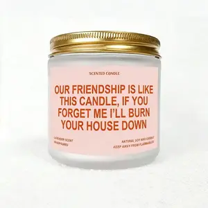 1pcUnique Friendship Lavender Aroma Scented Candle Gifts For Women Best Friends Work Bestie BFF, Cheer Up Funny Sassy Friendship Appreciation Gift For Her Soul Sister On Birthday Graduation Stocking Stuffers Present, Room Decor, Gifts