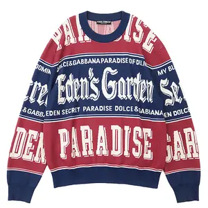 Pre-owned DOLCE & GABBANA Cotton Small Leather Goods Eden’s Garden Paradise Sweater
