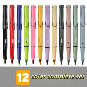 5/12 Pack of HB Infinite Pencils with Eraser, Permanent Color Pencils for Drawing and Writing, Reusable Office Supplies, Art Materials