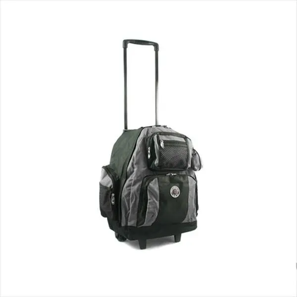 212 MAIN Deluxe Roll-Away Rolling Backpack - Gray (Model 738131-GRY) for Carry On, Business Travel, Flight Approved Use, Carry On Backpack, Business Travel Backpack, Wheels