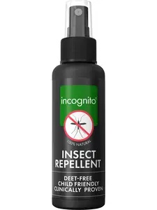 NEW in USA - Multi Award Winning Incognito 100% All Natural Deet Free Insect Repellent Spray 3.5 Flz (100ml) - Natural & Organic
