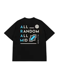 All Random All Mid Oversized Graphic T-Shirt Streetwear Unisex 100% Cotton Loose Fit