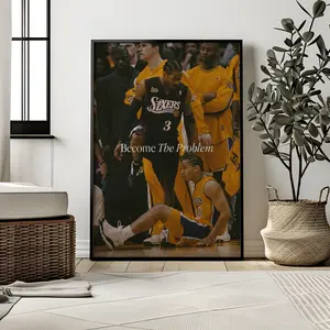 Allen Iverson Poster  Become The Problem Step Over Wall Art, Iconic 76ers Basketball Print for Gyms, Offices & Sports Room Decor ( Unframed - Print Only )