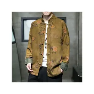 Chinese Style Men's Tang Style Hanfu Spring and Autumn New Retro Ethnic Style Jacket, Chinese Size, Please Check The Size Guide Carefully