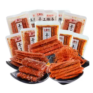 Handmade Spicy Strips 5 Flavor Combo Chinese Latiao Snacks Hunan Specialty Spicy Wheat Sticks Vegan-Friendly Instant Ready-to-Eat Snack Pack 10 (2 Each Flavor)