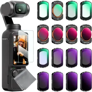 K&F CONCEPT 16-Pack Magnetic Filter Kit for DJI Osmo Pocket 3, Including UV, CPL, ND, Black Diffusion and Light Pollution Filters