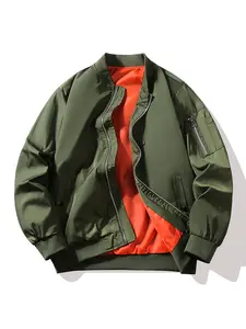 MA1 Pilot Thin Jacket, Work wear Style Windproof Commuter Casual Baseball Shirt, Lightweight and Comfortable Daily Wear