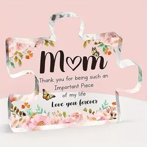 Mother's Day Heart Acrylic Ornament Gift for Mom, Best Mother Appreciation Present, Unique Decorative Item for Home, Decoration, Home Decor Products