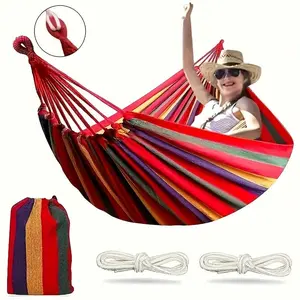 Extra Large (74.8 × 59.06 in) Classic Soft Canvas Hammock, Durable & Portable, Great for Camping, Patio, Yard and Hiking.