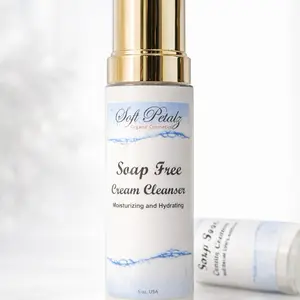 Soft Petalz Soap-Free Cream Cleanser – Moisturizing & Hydrating Facial Cleanser for Sensitive Skin | Unscented