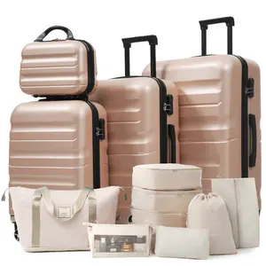 Hardshell ABS Luggage Set - Lightweight & Durable Suitcases with Dual Spinner Wheels, Carry-On & Check-In Sizes for Travel & Business Traveling Bag