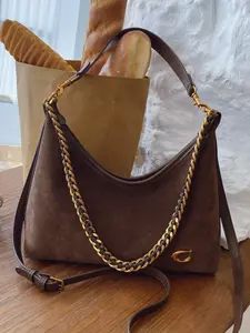 26 Women's Fashion Chain Bag, Vintage Wax Leather Shoulder Crossbody Bag, Hobo Crossbody Bag, Multiple Combination Styles, Casual Daily Use