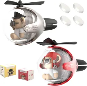 2 count Pilot  Air Freshener, Cute Duck  Vent Clip Air Freshener Automotive Air Outlet Fan Diffuser, Automotive Interiors Vent Decoration (+Red)