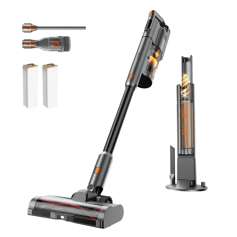 Uwant Fully Cordless Bagless Vacuum Cleaner - Battery Powered, 45min Runtime, Self-Emptying Bin, Powerful Suction Portable Stick for Pet Hair, Whole Home Clean on Carpets & Hardfloors, 24/7 Support (Cordless Vacuum Option)
