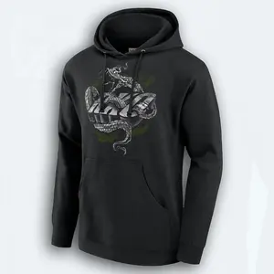 Gildan Randy Orton RKO Viper Graphic Metal Hoodie - Men's Casual Menswear Top, Unisex Fit Wrestling Fan Sweatshirt, Black, Made in USA