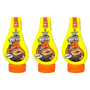 Moco de Gorila Gorilla Snot Hair Gel, Mini Punk Travel Size 3 oz (85g), 3 PACK