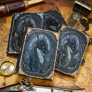Premium 3D Embossed Notebook Vintage Style Diary 3D Dragon Cover Design Full Mystery Excellent Gift Hardcover Sketchbook Notebook Hardcover Executive Drawing Journal Dragon Journals Writing Diary