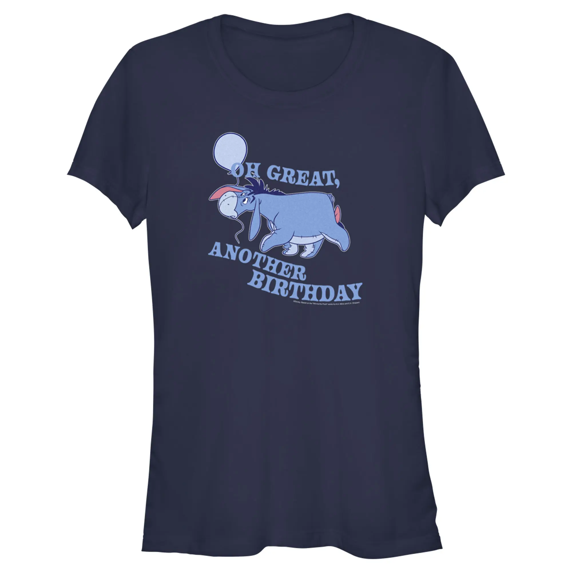 Juniors Womens Winnie the Pooh Eeyore Oh Great Another Birthday T-Shirt