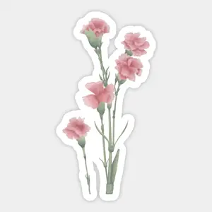 Pink flower - Watercolor Flowers - Sticker