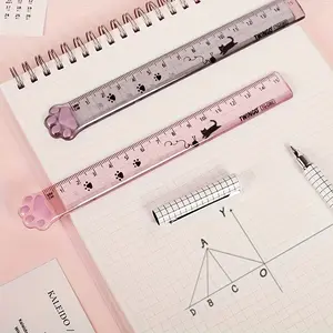 Cute Cat Claw Ruler 1/2pc, Adorable Measuring Tool for School Home Office Use, Perfect Gift Idea for Kids and Adults, Fun Stationery Accessory