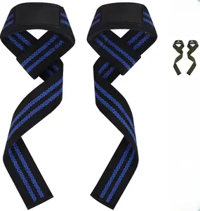 Premium Cotton Weightlifting Straps with 4mm Neoprene Padding for Men & Women - 24" Heavy Duty Gym Wrist Support for Powerlifting, Deadlifting, and Barbell Workouts