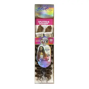 Janet Collection Virgin Human Hair Braids EZ Split Pre Divided Boho Style HH New Deep Bulk 14"