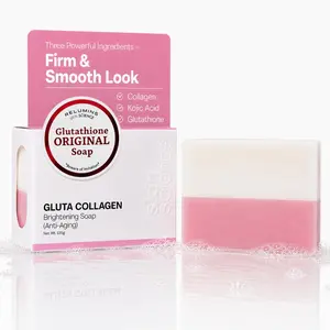 Gluta Collagen Placenta Soap Bar, Anti-Aging & Dark Spot Correcting Soap 135g – Hydrolyzed Collagen, Wheat Placenta, Glutathione for Skin Renewal, Wrinkle Reduction & Radiance