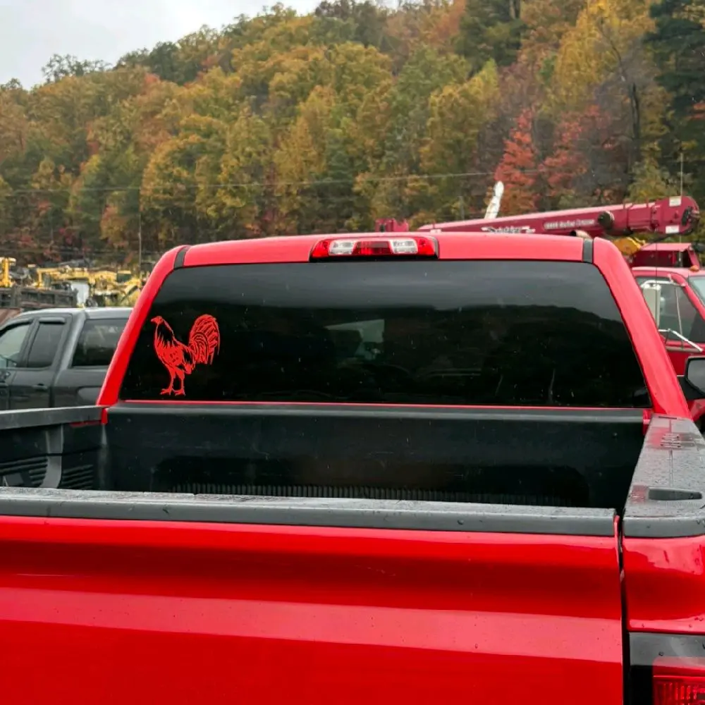 Grey Gamefowl Decal #2 for Cars or Trucks - Original Design with No Additional Features or Text car stickers