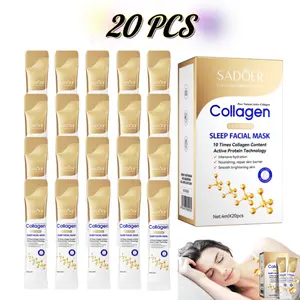 【20PCS】10 Times Collagen Content Active Protein Technology Sleep Facial Mask for Skin Repair- Skincare | Ideal Holiday Gift for Mother’s Day, Premium Skincare Present for Women Lightweight