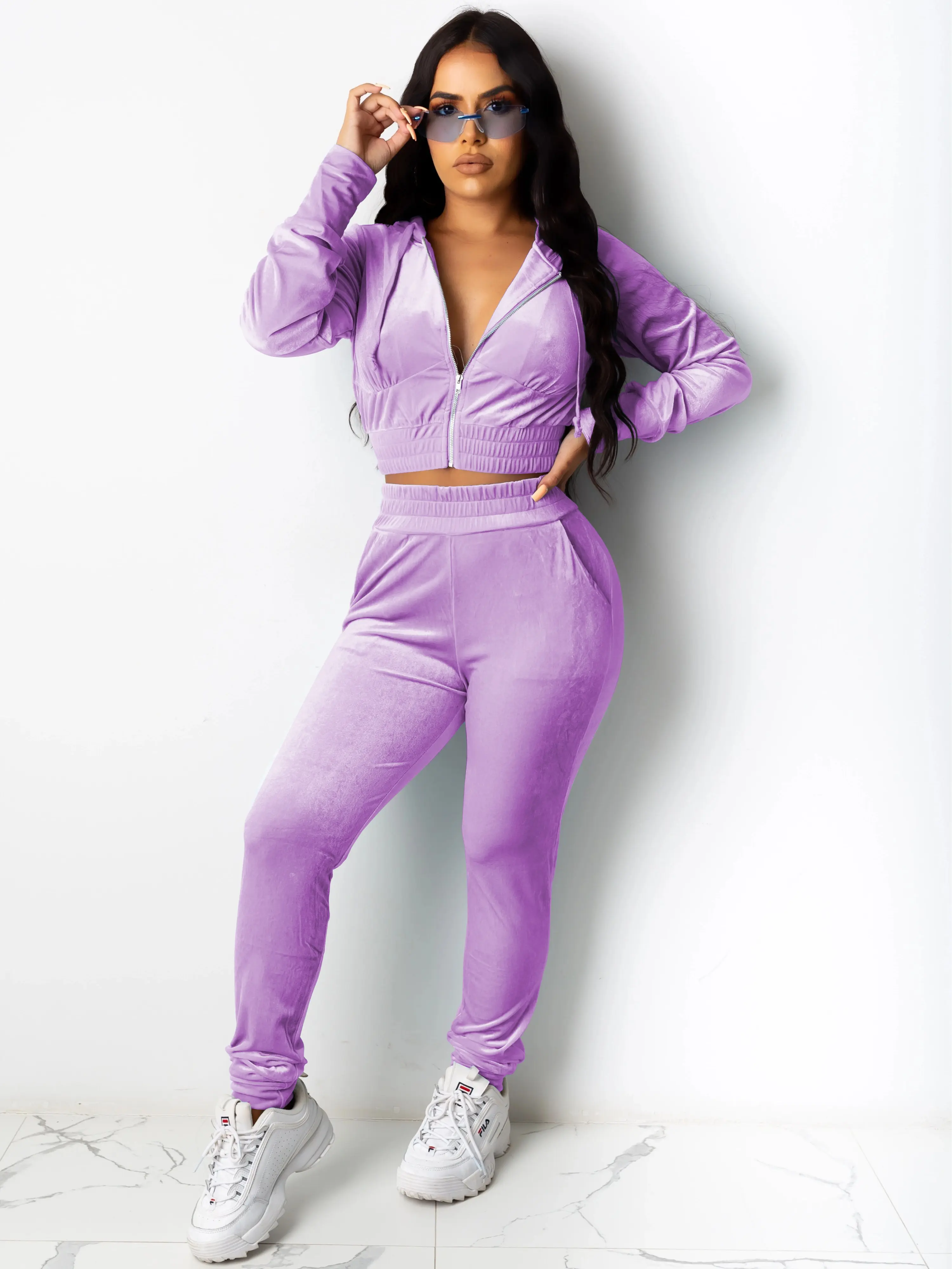 USBoutiqueCHIC Women’s Cozy Ribbed Knit Set | Oversized Lounge Two-Piece with High-Waist Pants, Soft Stretch Loungewear for Fall Winter