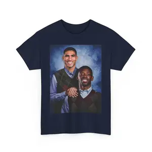 Dembele & Hakimi Step Brothers T-Shirt | Paris Duo Funny Tee | Football Fans Gift | Pulp Fiction Style PSG Shirt | Unisex Soccer Shirt