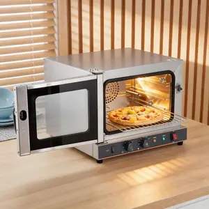 20Qt 22L Commercial Countertop Convection Oven, 1440W 3-Tier Electric Toaster Oven with Clear Glass Door, Adjustable Temp 30°C-300°C, Comes with Baking Trays, Wire Racks & Heat Gloves, 120V 1.5m US Plug Model YS-CCO-120