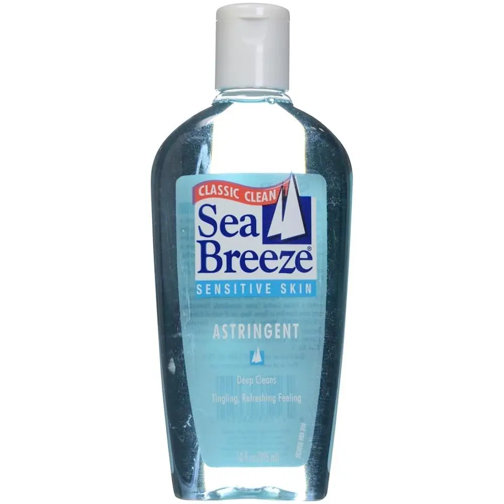 Seabreeze Oil Control Astringent for Sensitive Skin, Cleansing Facial Toner with Eucalyptus, 10 fl oz (295ml) Bottle, Fresh, Includes Clove Oil, Contains Alcohol, Eucalyptus Oil