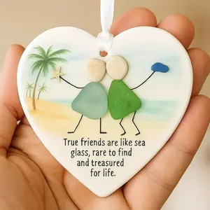 True Friendship Acrylic Decoration, Room Decor Hanging Decor Ornament, Perfect Gift for Best Friends and Classmates, Symbolic Friendship Keepsake