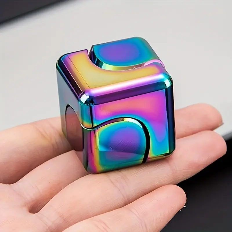 Finger Spinner Edc Metal Handheld Toy, Stress Relief Fidgets Anxiety Reducer, Sensory Desk Fidget, Rotating Unwind Game, Nice Cube Fidget, Square Fidget Spinner
