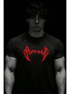 Men's Fitness Top, Casual Running Quick-Dry Breathable Tight-Fit Short Sleeve T-Shirt, Sporty T Shirt, Gym Training, Night Run, Daily Wear, Comfortable, Athletic Sports Clothing, Gym Fitness Tee