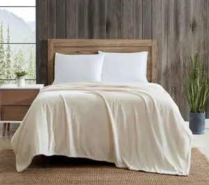 Eddie Bauer Ultra Soft White Flannel King Blanket